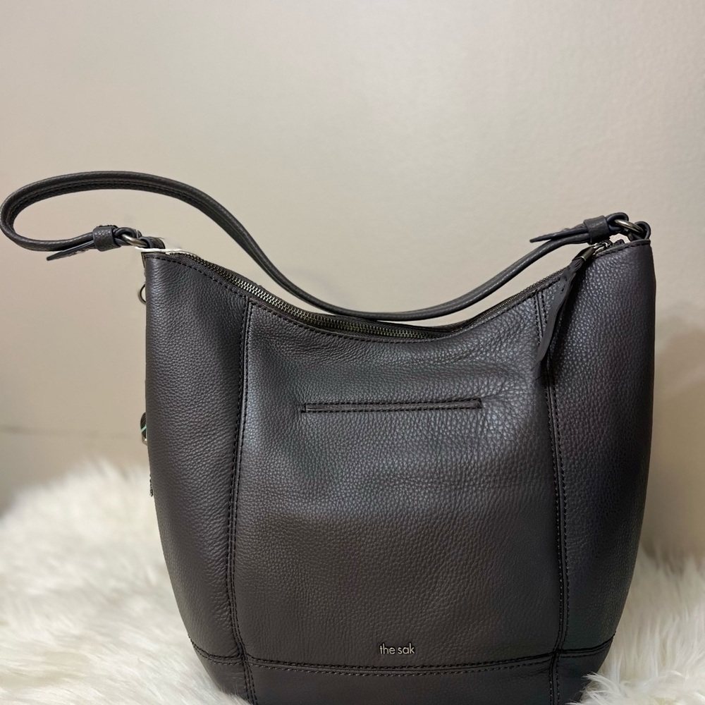 The Sak Black Leather Hobo Bag
